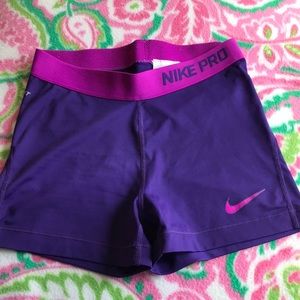 Purple Nike Pro Shorts